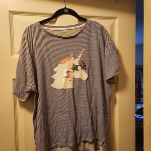 NWOT Girls Arizona Jean Co 3x 22 Plus Short Sleeve Striped Sequin